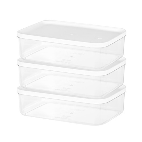 [LITEM.] System Food Container 1600ml NO. 7 White - 3Pack