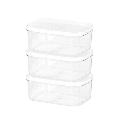 [LITEM.] System Food Container 750ml NO. 3 White - 3Pack
